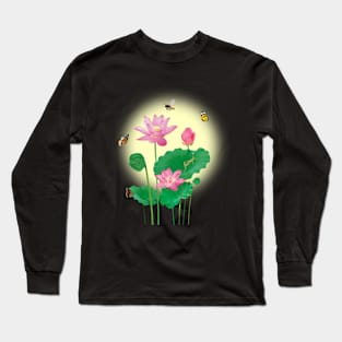 Lotus Flowers Nature Garden Long Sleeve T-Shirt